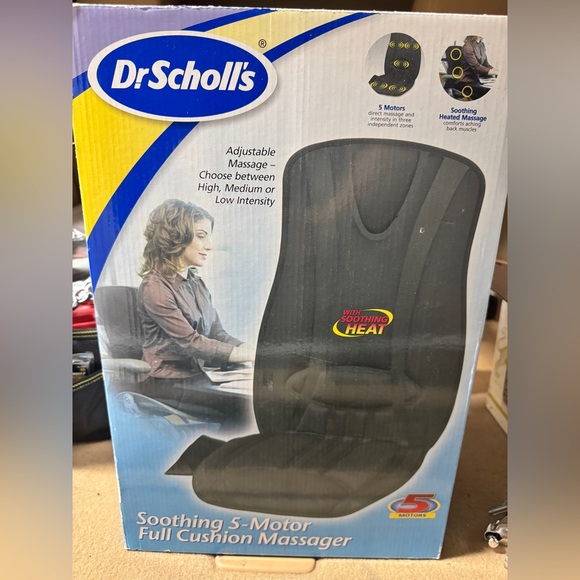 Dr. Scholl's Other - Dr. Scholl's Black Massage Cushion with Heat